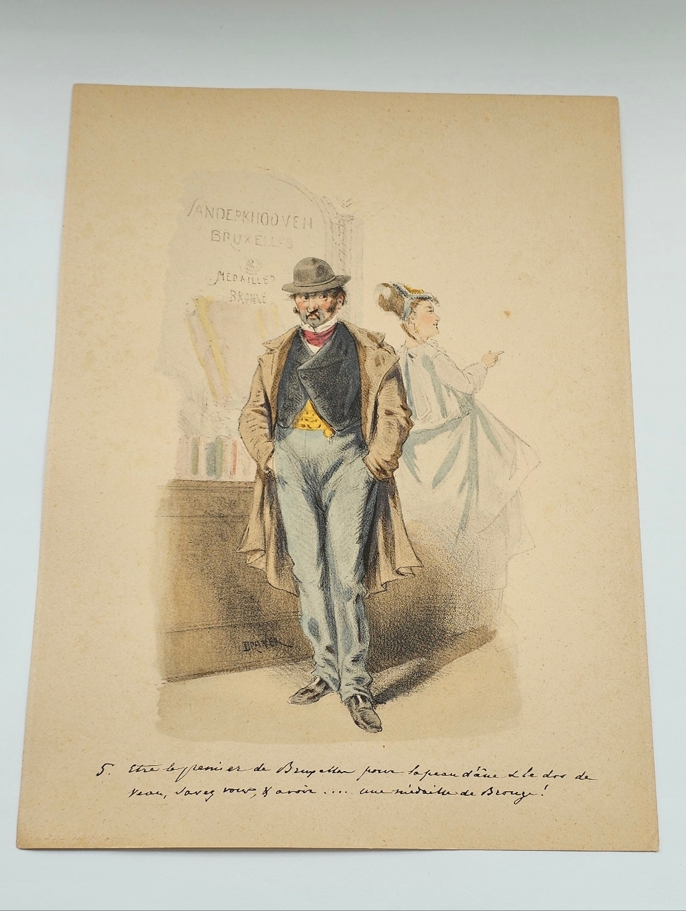 Antique Draner Print Souvenirs De L’Exposition 1867 Paris Types Pris Sur Nature